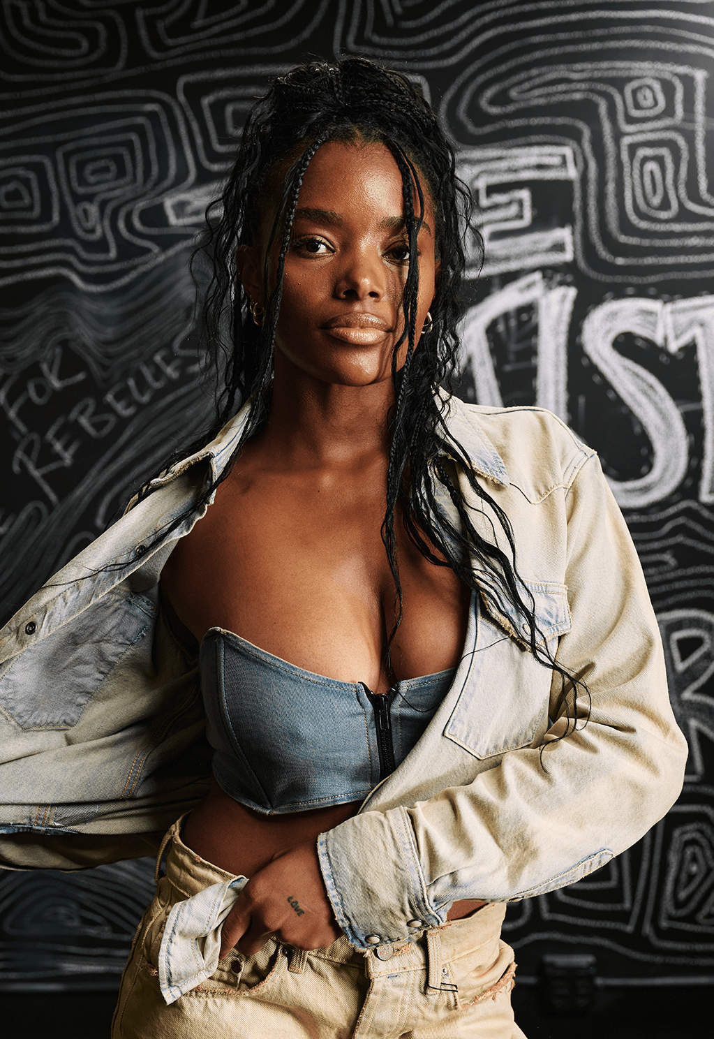 BADA$$ Denim Bandeau - Oak & Acorn ~ Only for the Rebelles