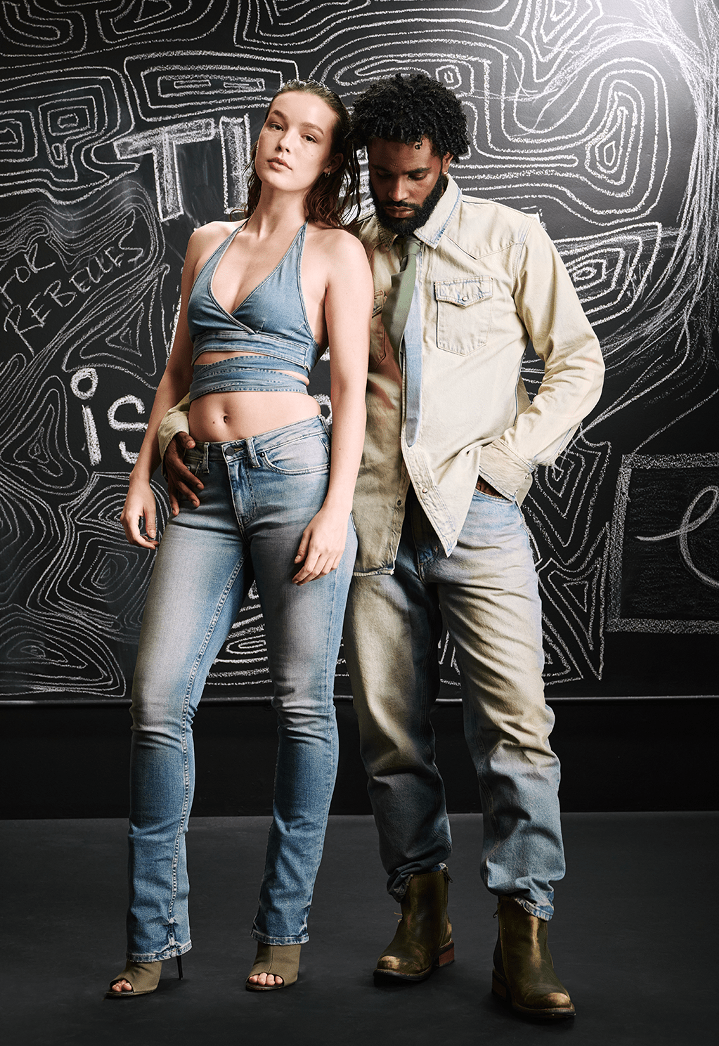 BADA$$ Denim Bralette - Oak & Acorn ~ Only for the Rebelles