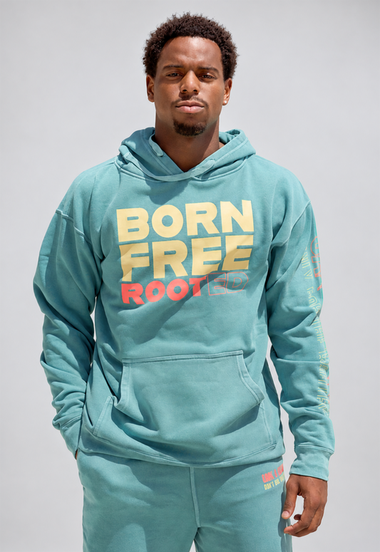 BORN FREE ROOTED Statement Hoodie