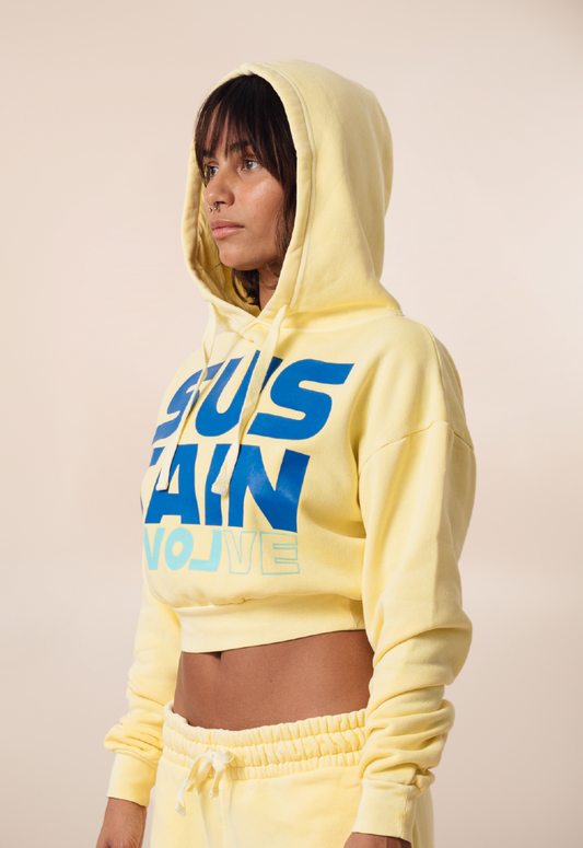SUSTAIN Cropped Hoodie