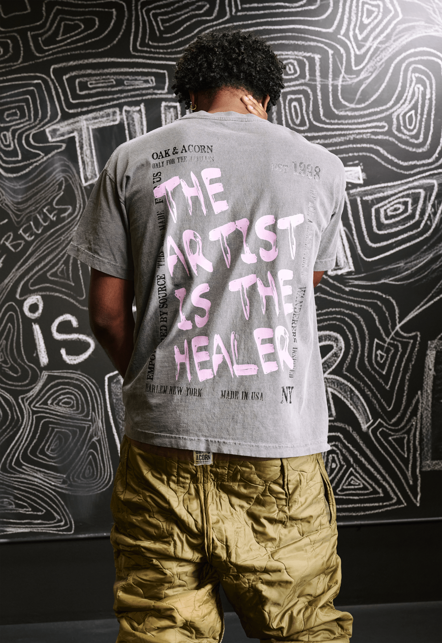 'The Artist is the Healer' Oversized Tee - Oak & Acorn ~ Only for the Rebelles