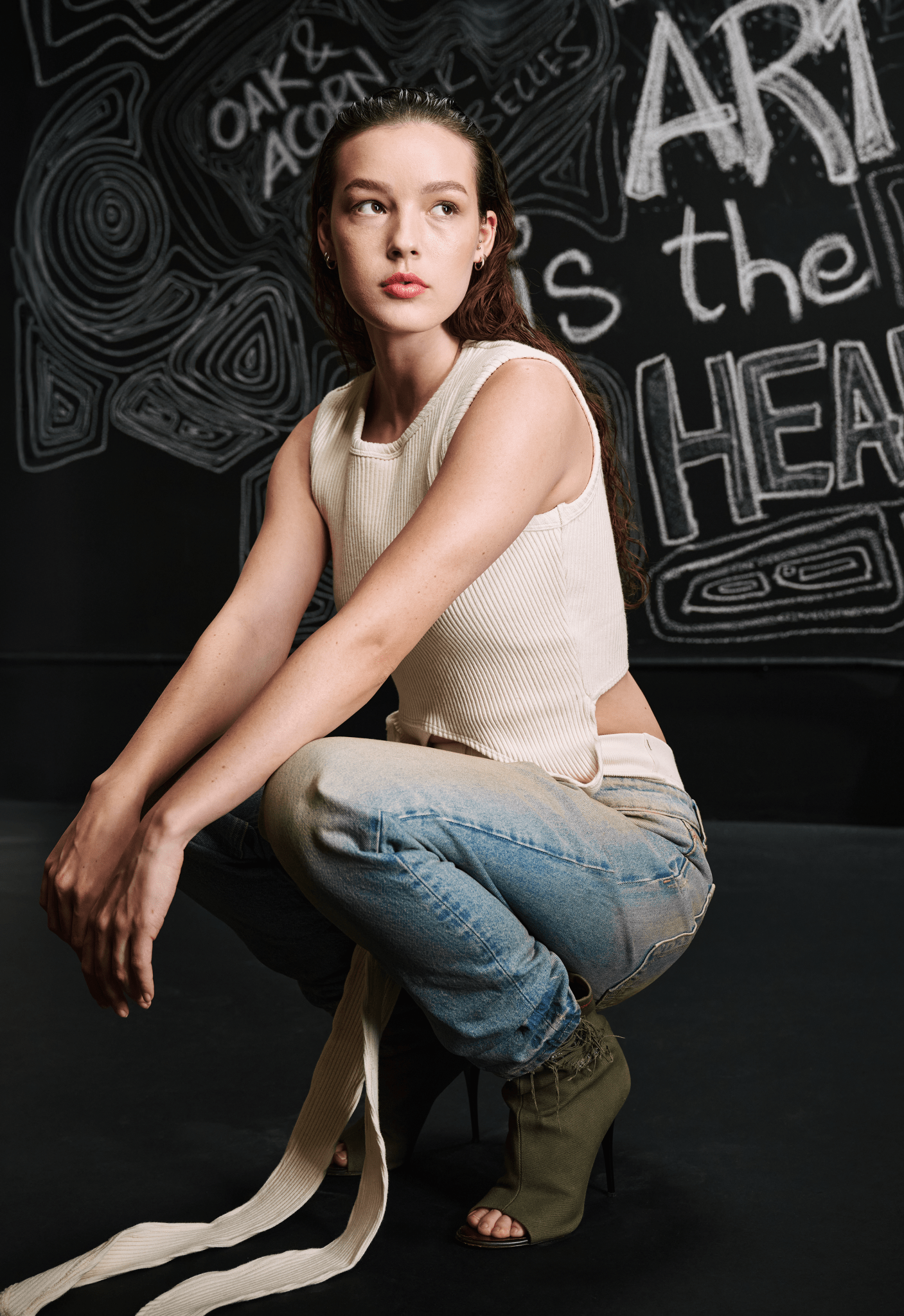 The One Ribbed Mili Tank - Oak & Acorn ~ Only for the Rebelles